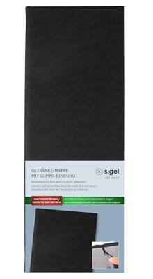 Sigel GM100 Drankenmap 1/2 DIN A4 1 stuk(s) Incl. 2 dubbele transparante hoezen voor 8 paginas, Rubberen binding Zwart