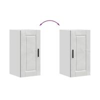 Keukenwandkast Porto bewerkt hout betongrijs - thumbnail