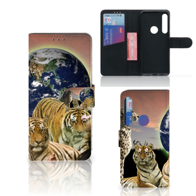 Motorola One Action | Telefoonhoesje | Met pasjeshouder | Roofdieren Motorola One Action | Telefoonhoesje | Met pasjeshouder | Roofdieren