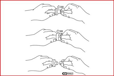 Kabelverbinderoplossingslip-set voor CLIC-veersluiting-kabelkoppelingen, 7-delig KS Tools 115.1089 Kabelverbinderoplossingslip-set voor CLIC-veersluiting-kabelkoppelingen, 7-delig KS Tools 115.1089