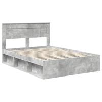 Bedframe met hoofdeinde Beton 160 x 200 cm Massief grenenhout - thumbnail