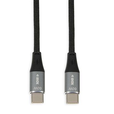 iBOX IKUTC USB-C kabel 60W 2m Zwart