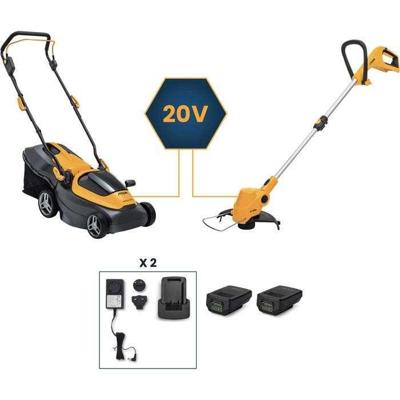 20V accugrasmaaier met een maaibreedte van 34 cm + 20V accugrastrimmer - STIGA - Collector 136e + GT100eSTIGA 20V accugrasmaaier met een maaibreedte van 34 cm + 20V accugrastrimmer - STIGA - Collector 136e + GT100eSTIGA