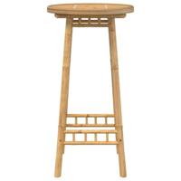 Bartafel voor buiten Rond Ø55x100 cm bamboe - thumbnail