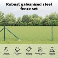 VidaXL Afrasteringspaal groen 25 x 0,4 m (25 x 25 mm gaas) - thumbnail