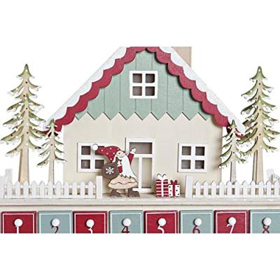 Adventkalender DKD Home Decor Hout Huis (32 x 8 x 33 cm) (2 Stuks) Adventkalender DKD Home Decor Hout Huis (32 x 8 x 33 cm) (2 Stuks)