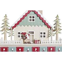 Adventkalender DKD Home Decor Hout Huis (32 x 8 x 33 cm) (2 Stuks) - thumbnail