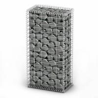 VidaXL Schanskorf met deksels 100x50x30 cm gegalvaniseerd draad - thumbnail