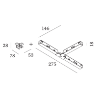 Wever & Ducre - Strex T-Connector Surf / Susp W Electrical - thumbnail