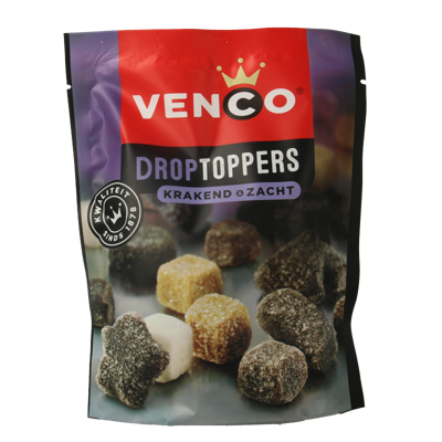 Venco Droptoppers krakend & zacht 205 Gram Venco Droptoppers krakend & zacht 205 Gram
