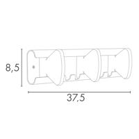 Unilux muurkapstok Aurora, wit, 3 haken - thumbnail