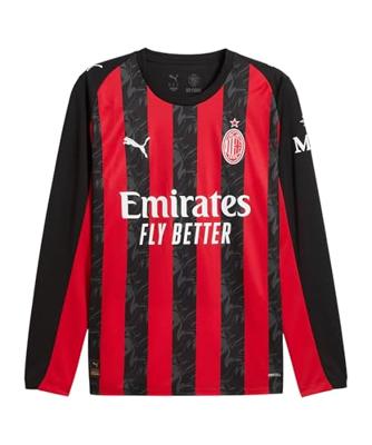 AC Milan Longsleeve Shirt Thuis Senior 2025/2026 - Maat S - Kleur: RoodZwart | Soccerfanshop
