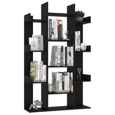 Boekenkast 86x25,5x140 cm bewerkt hout zwart