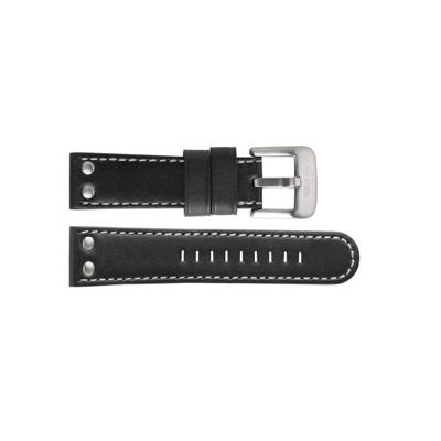 Horlogeband TW Steel TWB408 Leder Zwart 22mm