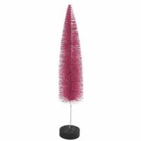 Countryfield kerstboom op voet glitter roze 40 cm | 12 stuks - thumbnail