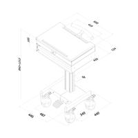 Neomounts MED-M100 Laptophouder Aantal monteerbare displays: 1 Display(s) Crème - thumbnail