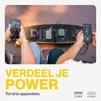 Aqiila Powerbird B10M Powerbank 10000 mAh LiPo USB-A, USB-C Mosgroen Aqiila Powerbird B10M Powerbank 10000 mAh LiPo USB-A, USB-C Mosgroen