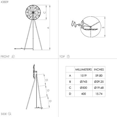 Eglo Design vloerlampCastanuelo Tripod - 43809