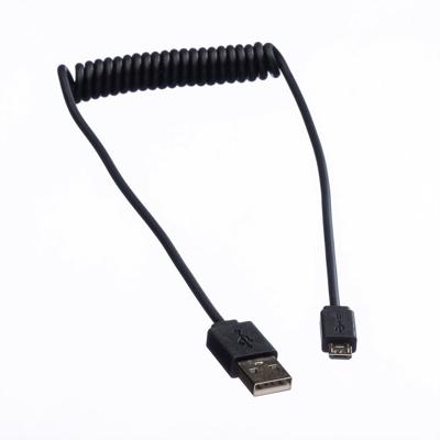 ROLINE USB 2.0 Spiraalkabel, A male - Micro B male, 1 m