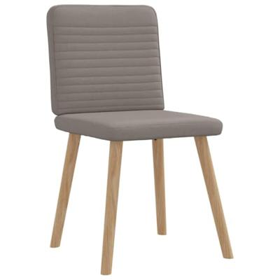 Eetkamerstoelen 4 st draaibaar stof taupe