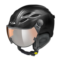 Cp Curako Skihelm met Vizier zwart |Spiegel Vizier (☁/❄/☀) - thumbnail