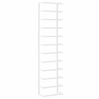 Handdoekenrek 24x12x96 cm staal wit - thumbnail