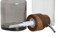 Badset Home ESPRIT Grijs Transparant Aluminium Kristal Acacia 10 x 7 x 16 cm - thumbnail