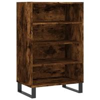 Hoge kast 57x35x90 cm bewerkt hout gerookt eikenkleurig - thumbnail