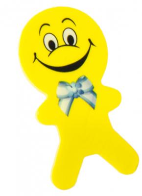 LG Imports gum poppetjes junior 6 cm rubber geel 2 stuks