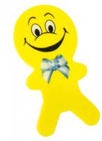 LG Imports gum poppetjes junior 6 cm rubber geel 2 stuks - thumbnail