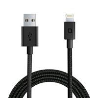 Nonda Kabel - 1,20 m Lightning oplaadkabel naar USB, kabel voor iPhone & iPad, Apple gecertificeerd, ultrasnel opladen, synchronisatie, gegevensoverdracht, extreem duurzaam, nylon, zwart - 1,20 m - thumbnail