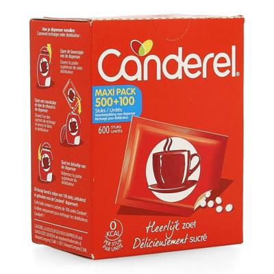Canderel Navulpak Voor Dispenser Maxi Tabl 500+100