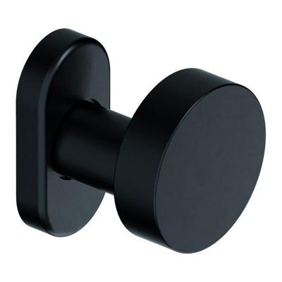 Hardbrass Voordeurknop Piano excentrisch Zwart op ovaal rozet Hardbrass Voordeurknop Piano excentrisch Zwart op ovaal rozet