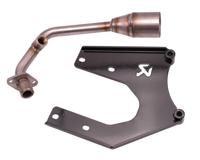 Voorbocht + Ophangbeugel Akrapovic Mat Zwart | Piaggio / Vespa 4T 3V E5 - thumbnail