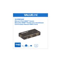 2-poorts HDMI-schakelaar zwart 3D Full HD - thumbnail