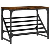 VidaXL Schoenenrek 60x30x45 cm bewerkt hout gerookt eikenkleurig - thumbnail