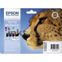 EPSON Multipack T0715 - Cheetah - Zwart, Cyaan, Magenta, Geel - thumbnail
