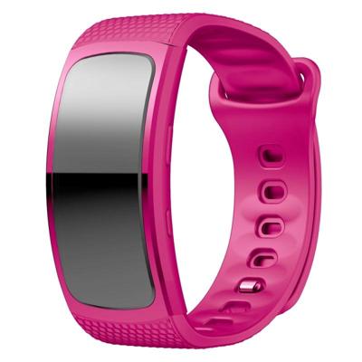 Siliconen polsband horloge band voor Samsung Gear Fit2 SM-R360 polsband maat: 126-175mm (Rose Red)