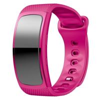 Siliconen polsband horloge band voor Samsung Gear Fit2 SM-R360 polsband maat: 126-175mm (Rose Red) - thumbnail