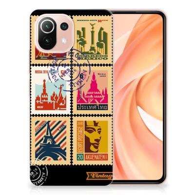 Xiaomi Mi 11 Lite | 11 Lite 5G NE | Silliconen Back Cover | Postzegels Xiaomi Mi 11 Lite | 11 Lite 5G NE | Silliconen Back Cover | Postzegels