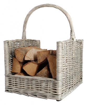 Haardblokkenmand grijs / Esschert Design