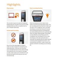 Philips DVT2110 VoiceTracer Audiorecorder Zwart/Zilver - thumbnail