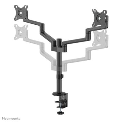 Neomounts DS60-425BL2 Tafelbeugel voor monitor Aantal monteerbare displays: 2 Display(s) 43,2 cm (17) - 68,6 cm (27) Zwart Kantelbaar, Roteerbaar, Zwenkbaar,
