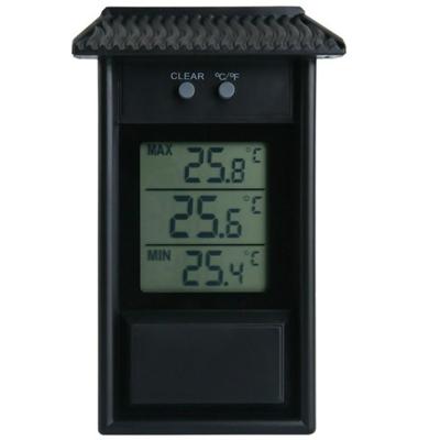 Dakranven vorm outdoor tuin koelkast waterdichte thermometer (zwart)
