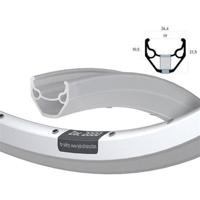 Rodi Velg 28 inch 622 zac2000 zilver geslepen zijkant 32 gaats - thumbnail