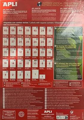 Apli witte etiketten ft 38 x 21,2 mm (b x h), 6.500 stuks, 65 per blad (1283) Apli witte etiketten ft 38 x 21,2 mm (b x h), 6.500 stuks, 65 per blad (1283)