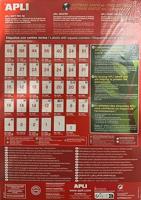 Apli witte etiketten ft 38 x 21,2 mm (b x h), 6.500 stuks, 65 per blad (1283) - thumbnail