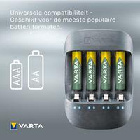 Varta Recharge Accu gerecycled Ready-To-gebruik voorgeladen Eco Charger incl. AAA 2100mAh 4er zwart - thumbnail