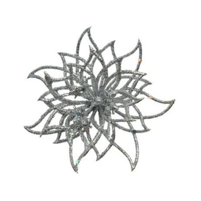 Bloemclip plastic d14h5cm zilver Bloemclip plastic d14h5cm zilver