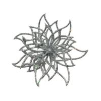 Bloemclip plastic d14h5cm zilver - thumbnail